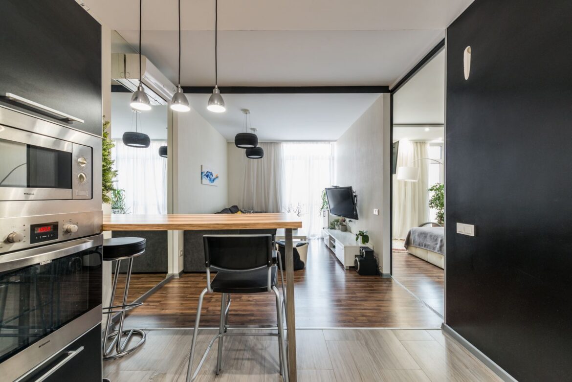 A cozy studio apartment interior