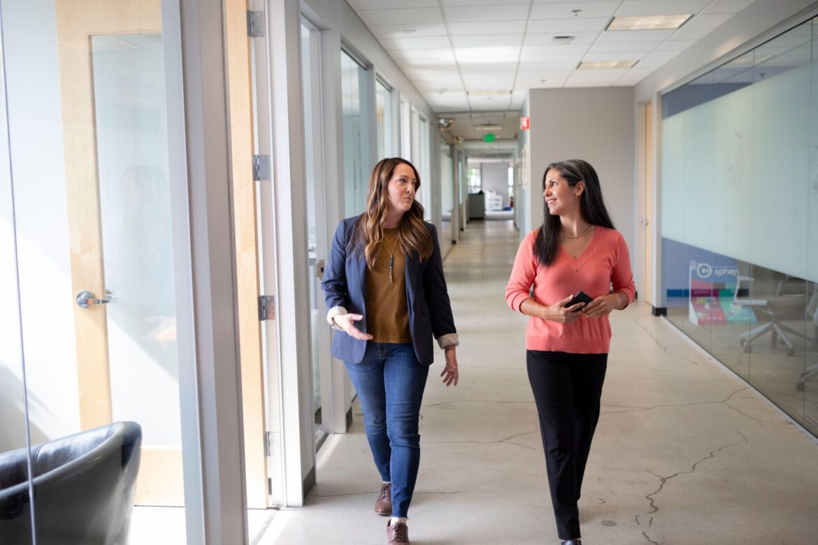 Office building workers