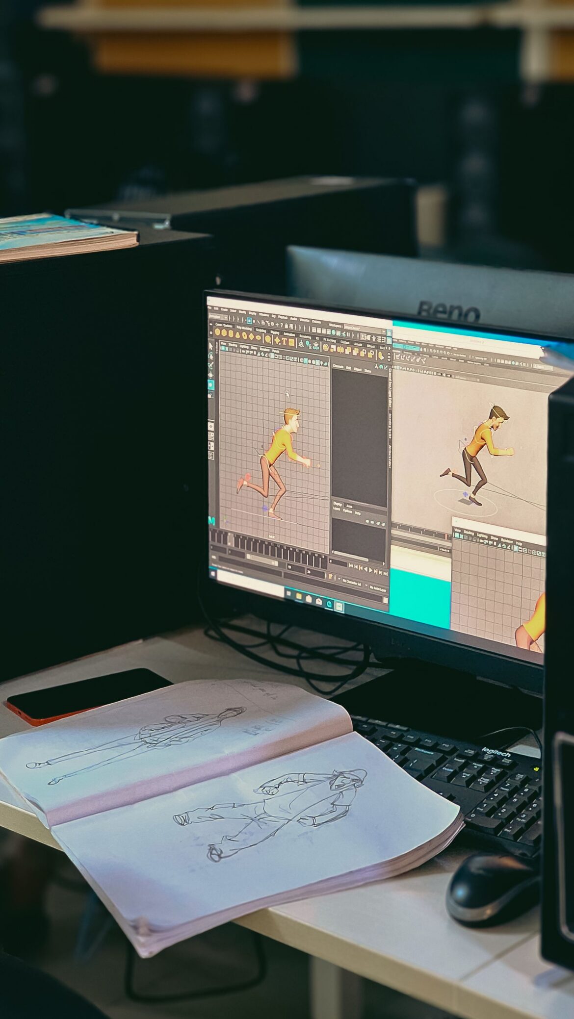Animation studio workspace