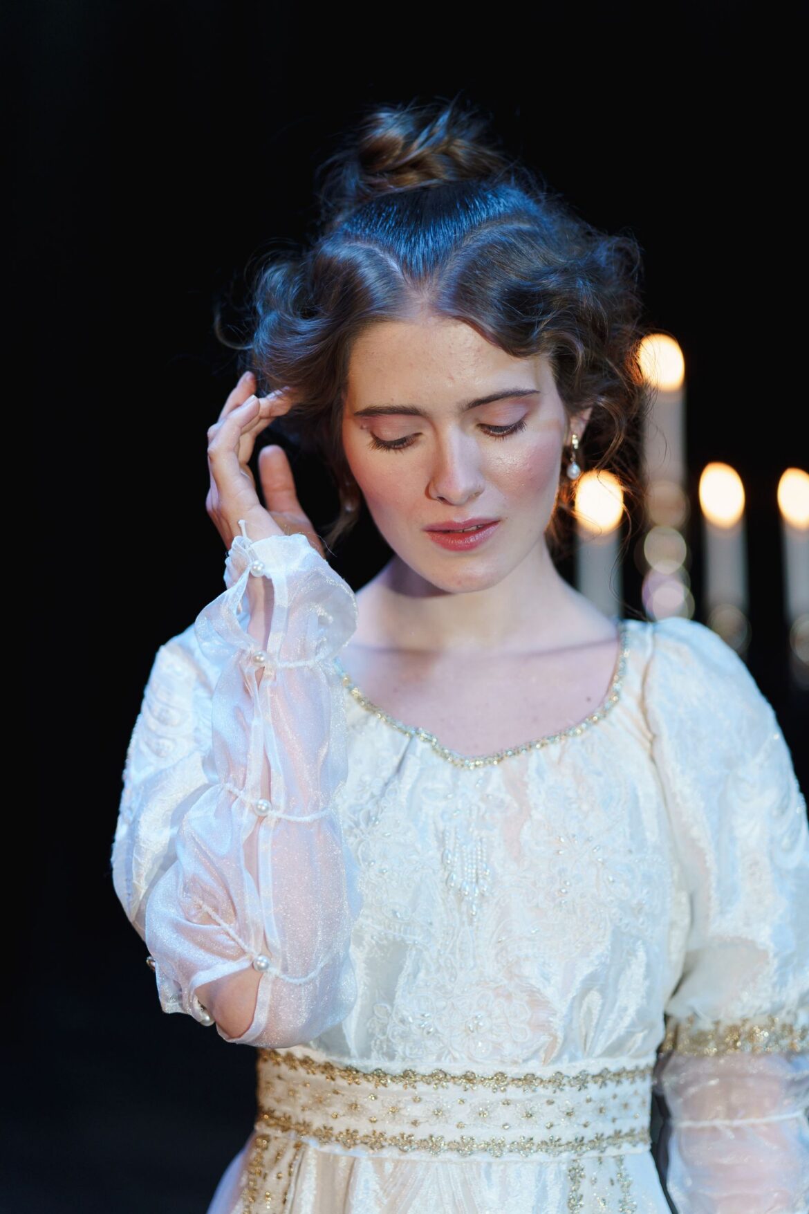 Regency-style period costume portrait, representing Bridgerton casting story
