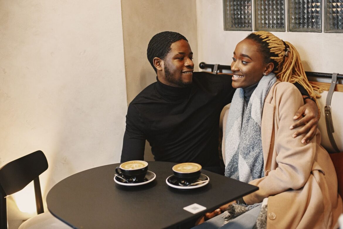 Couple on coffee date