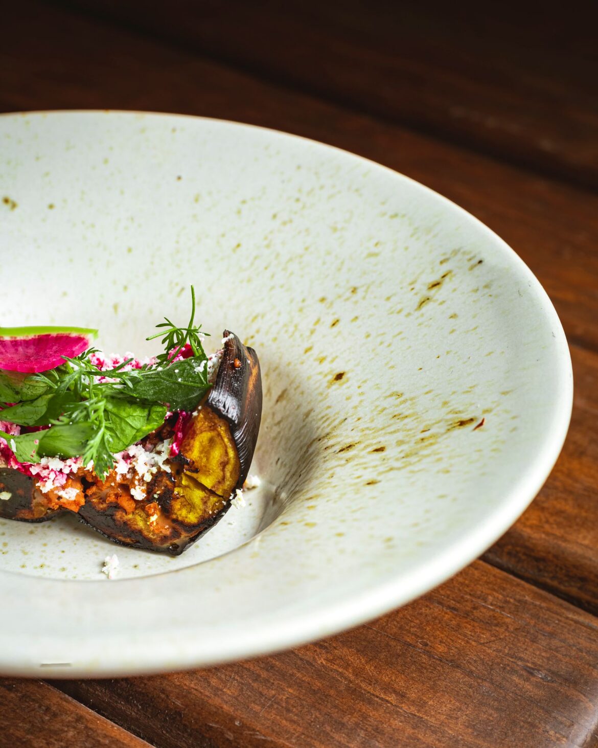 Fine dining plated dish, representing Michelin Green Star zero-waste restaurant Doori