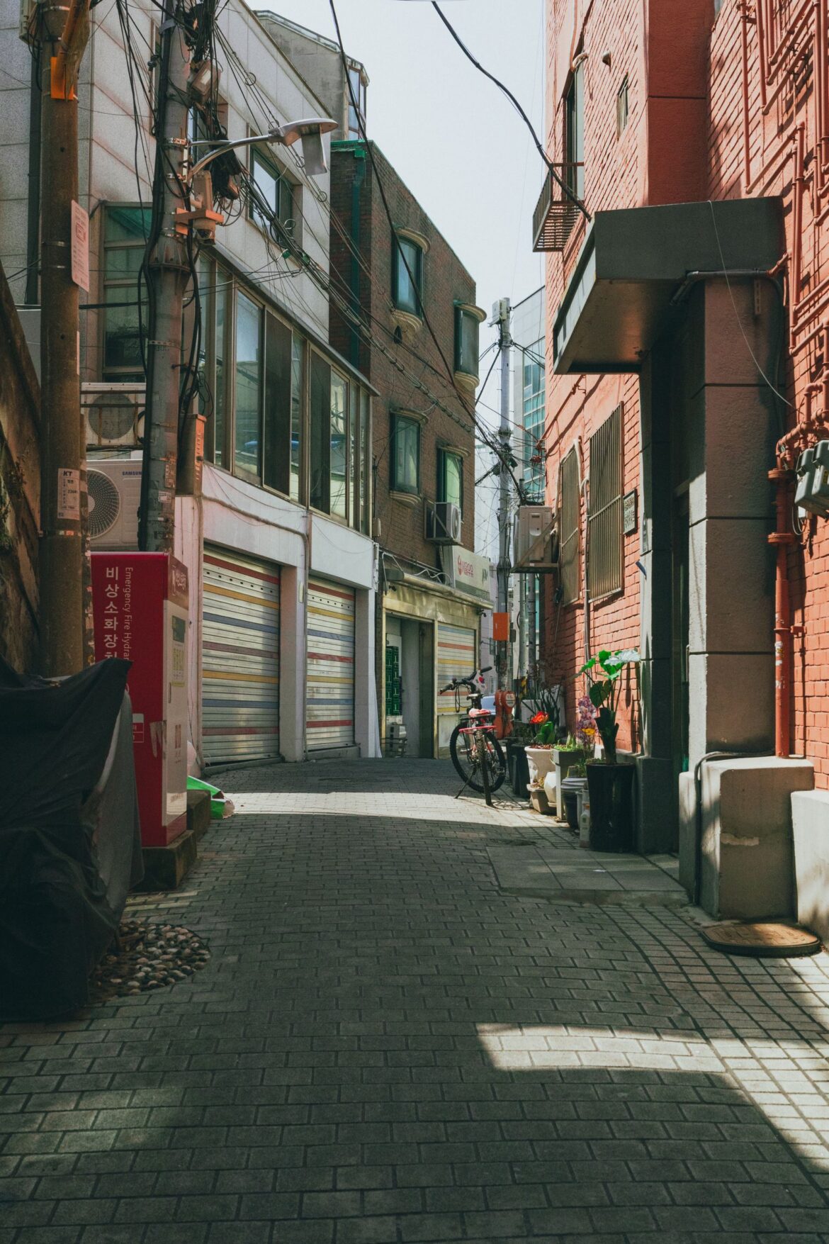 A charming alleyway in Seoul urban landscape