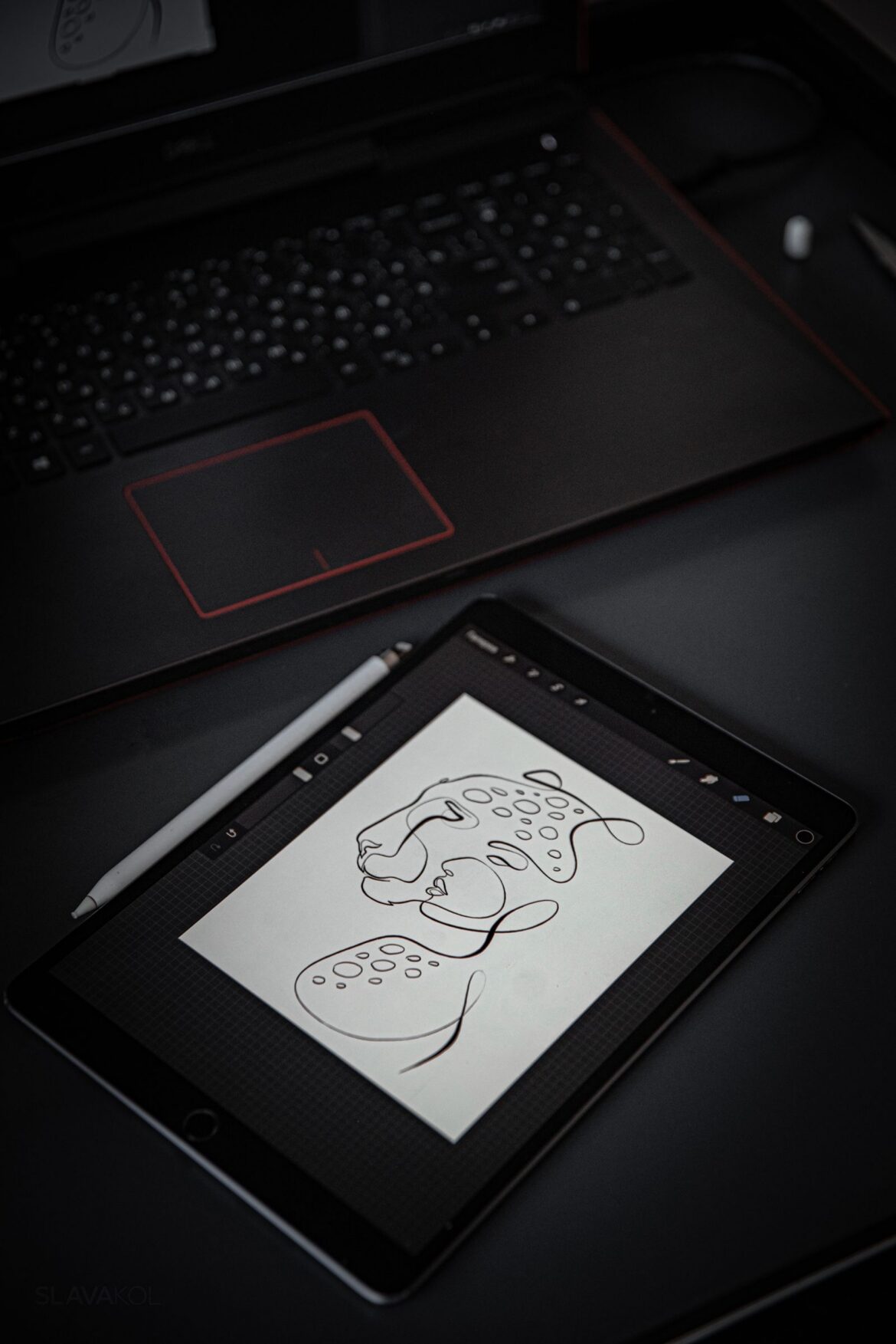 Digital illustration being drawn on a tablet, representing Korea webtoon industry crossing 2 trillion won in revenue