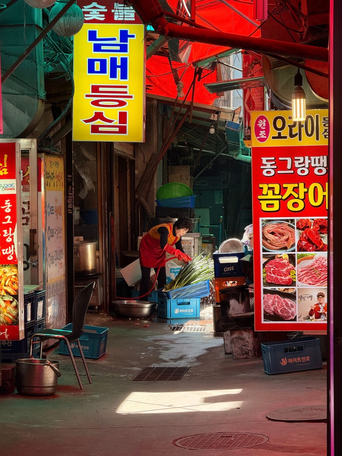 Traditional Korean market alley