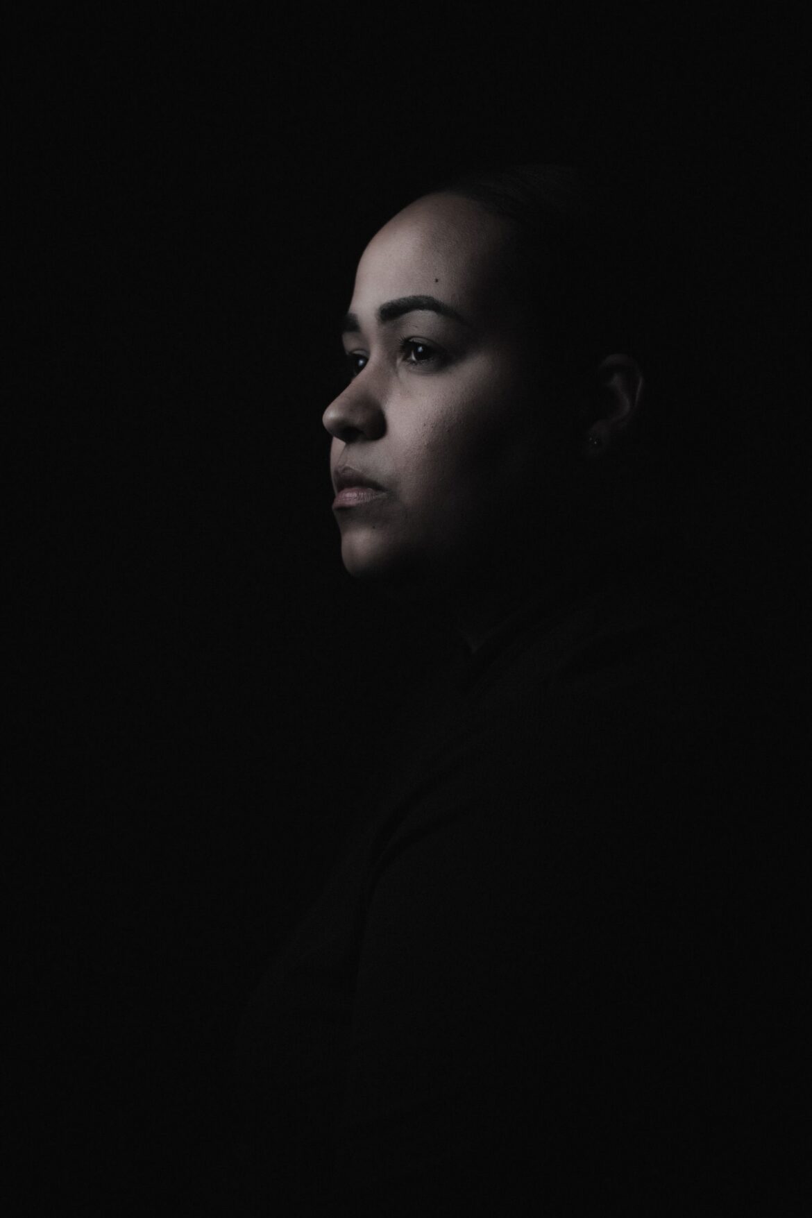 Dramatic woman portrait
