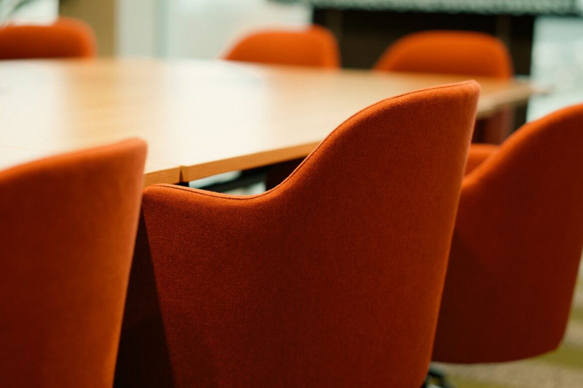 A modern conference room with chairs