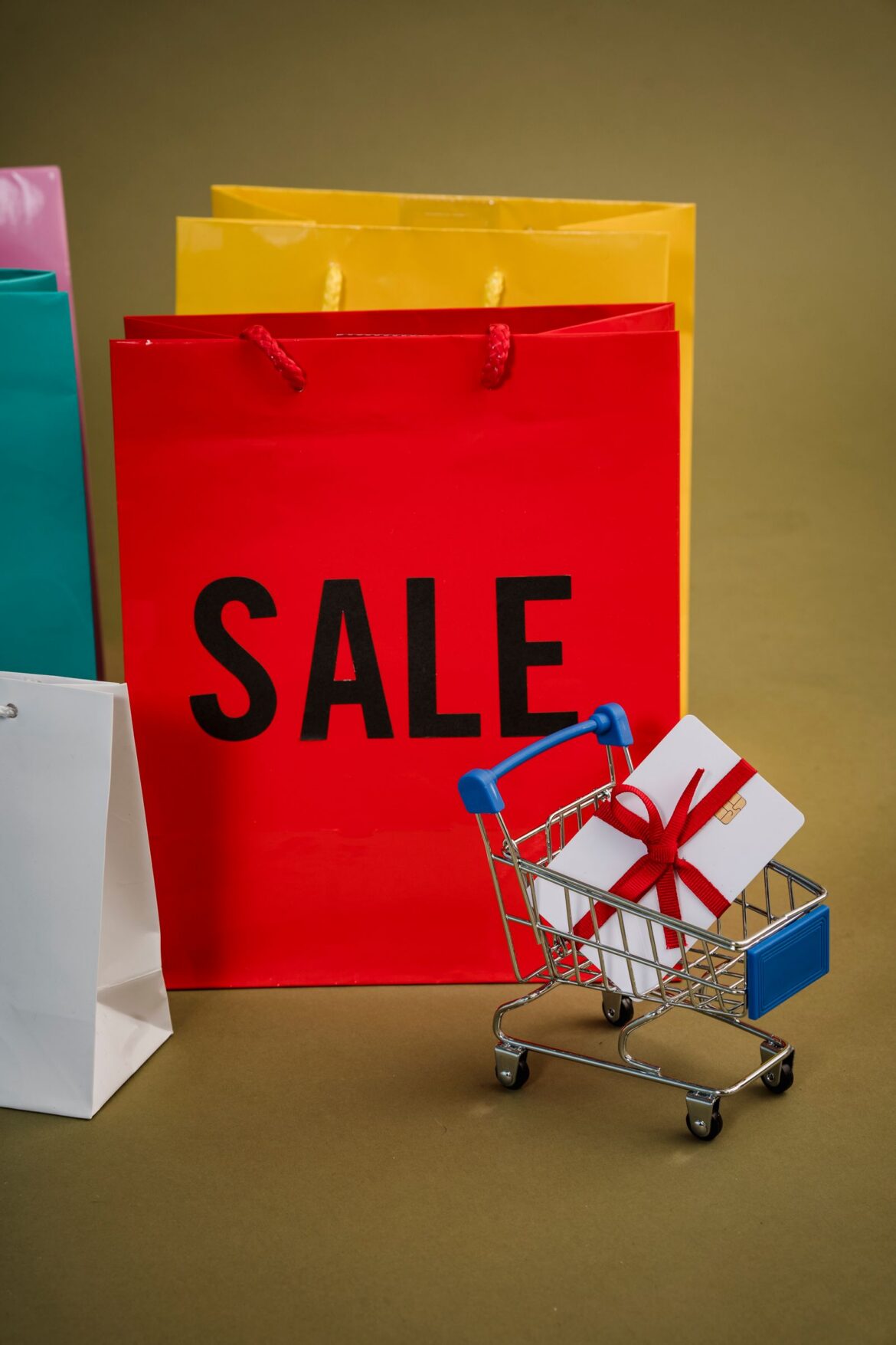 Shopping bags from a fashion sale