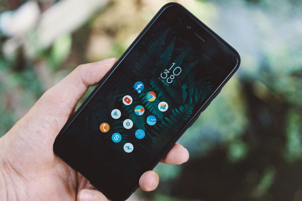 A person using a smartphone app