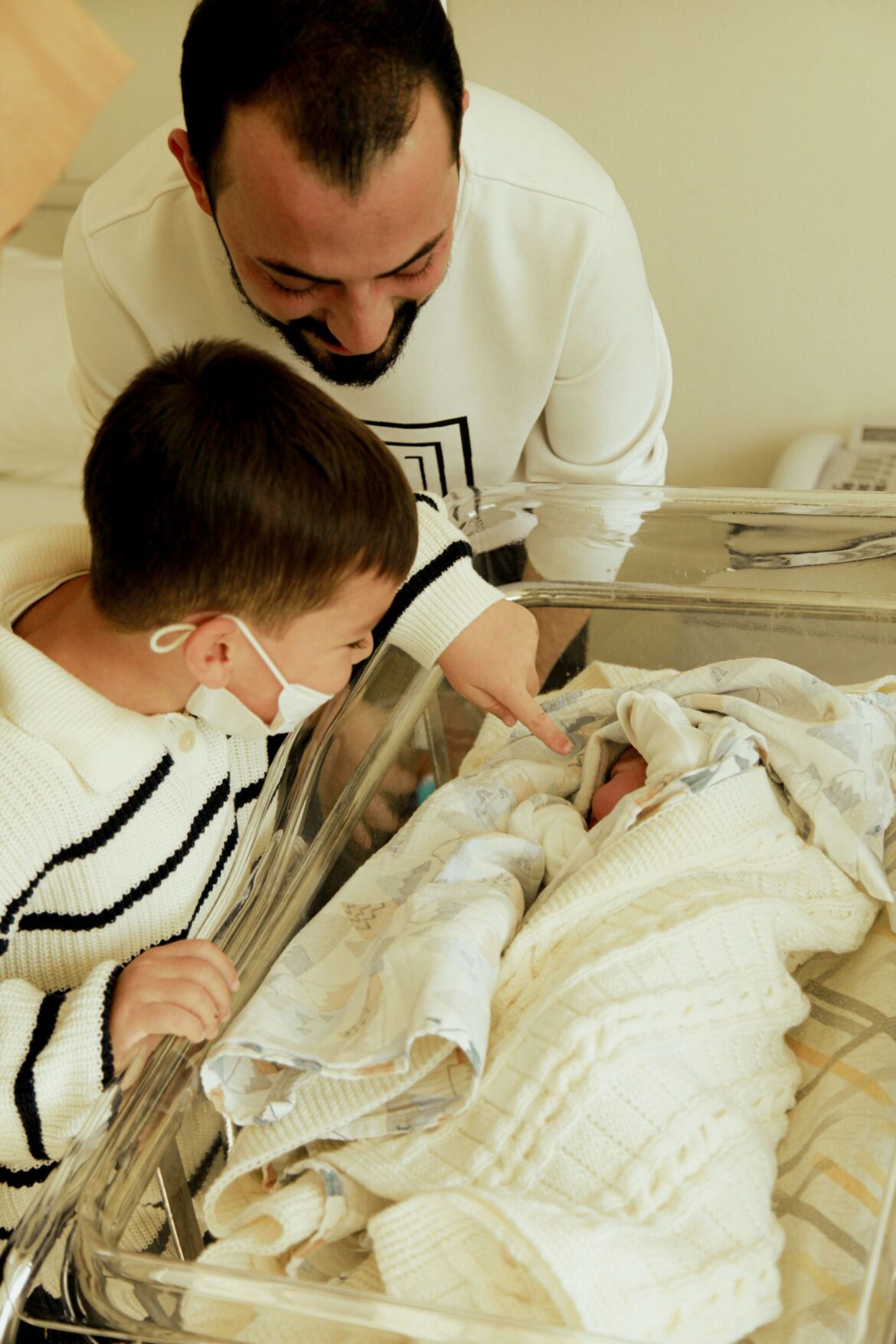 Family with newborn baby