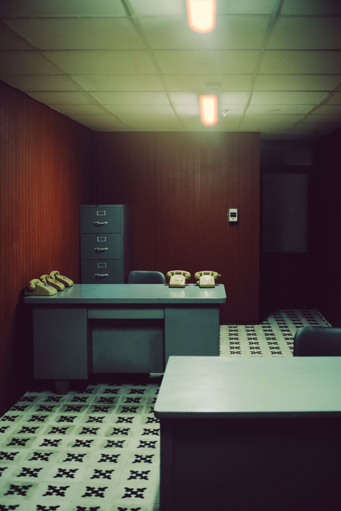 Vintage 1980s office interior