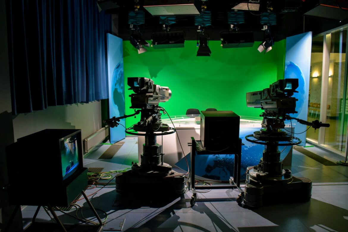 A television studio camera on a drama set