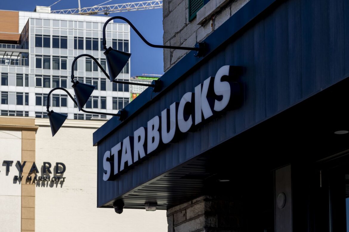 A Starbucks storefront street view