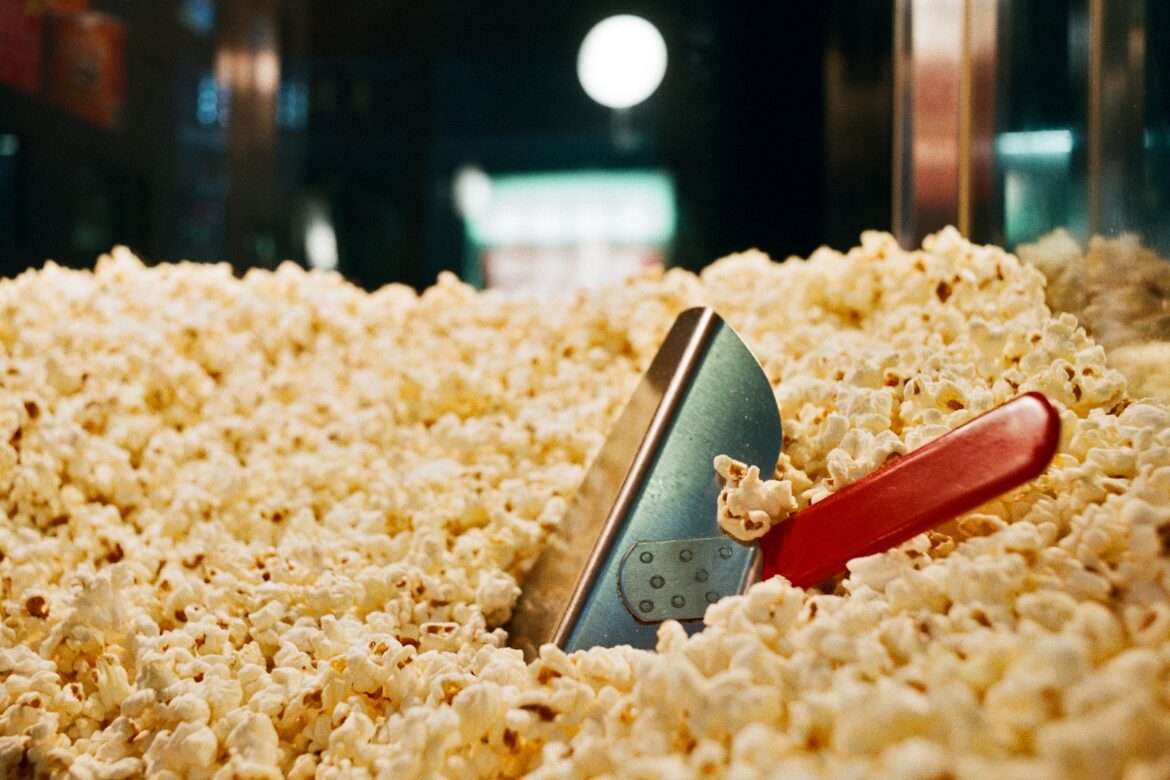 An abundance of movie theater popcorn