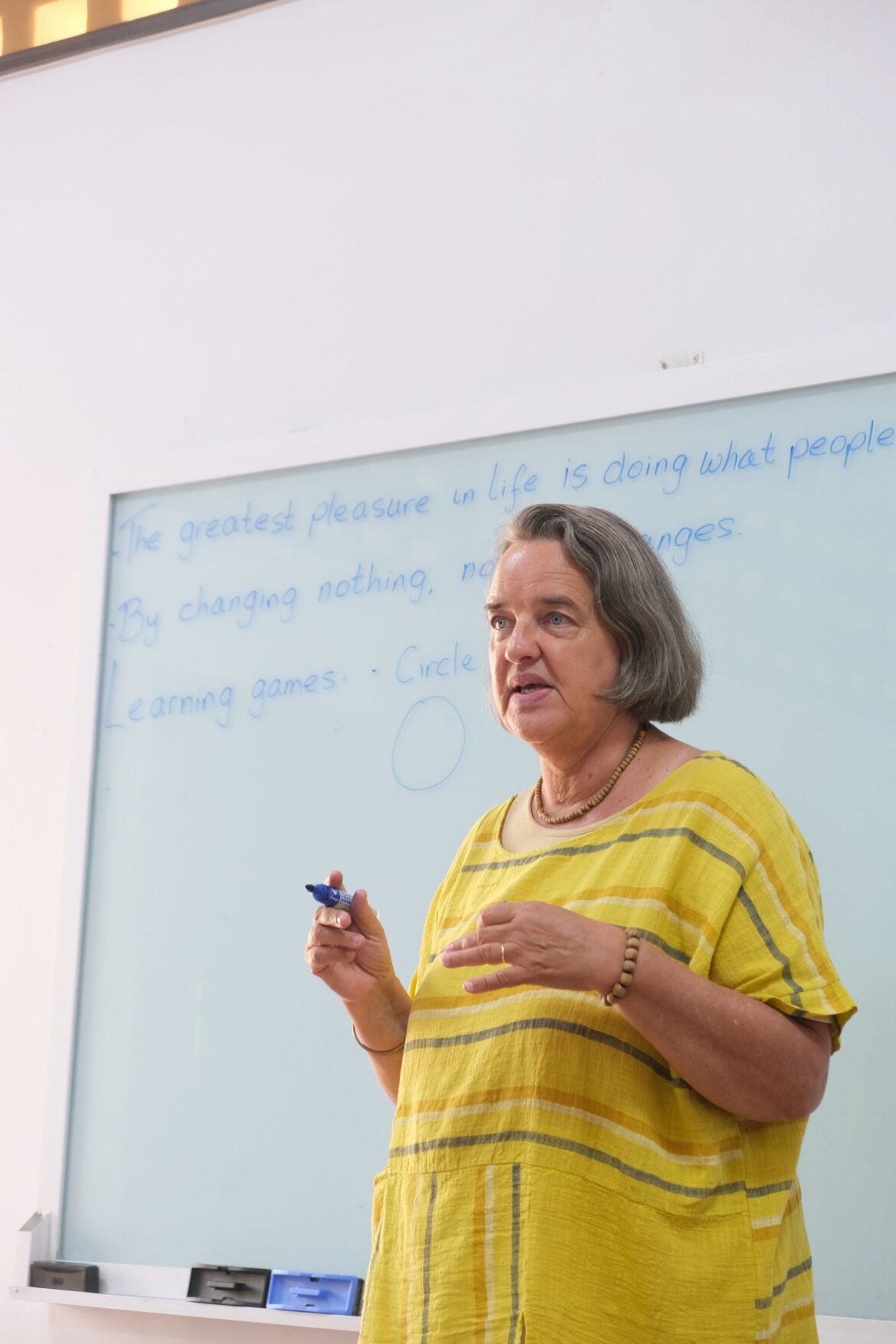 Classroom lecture with teacher