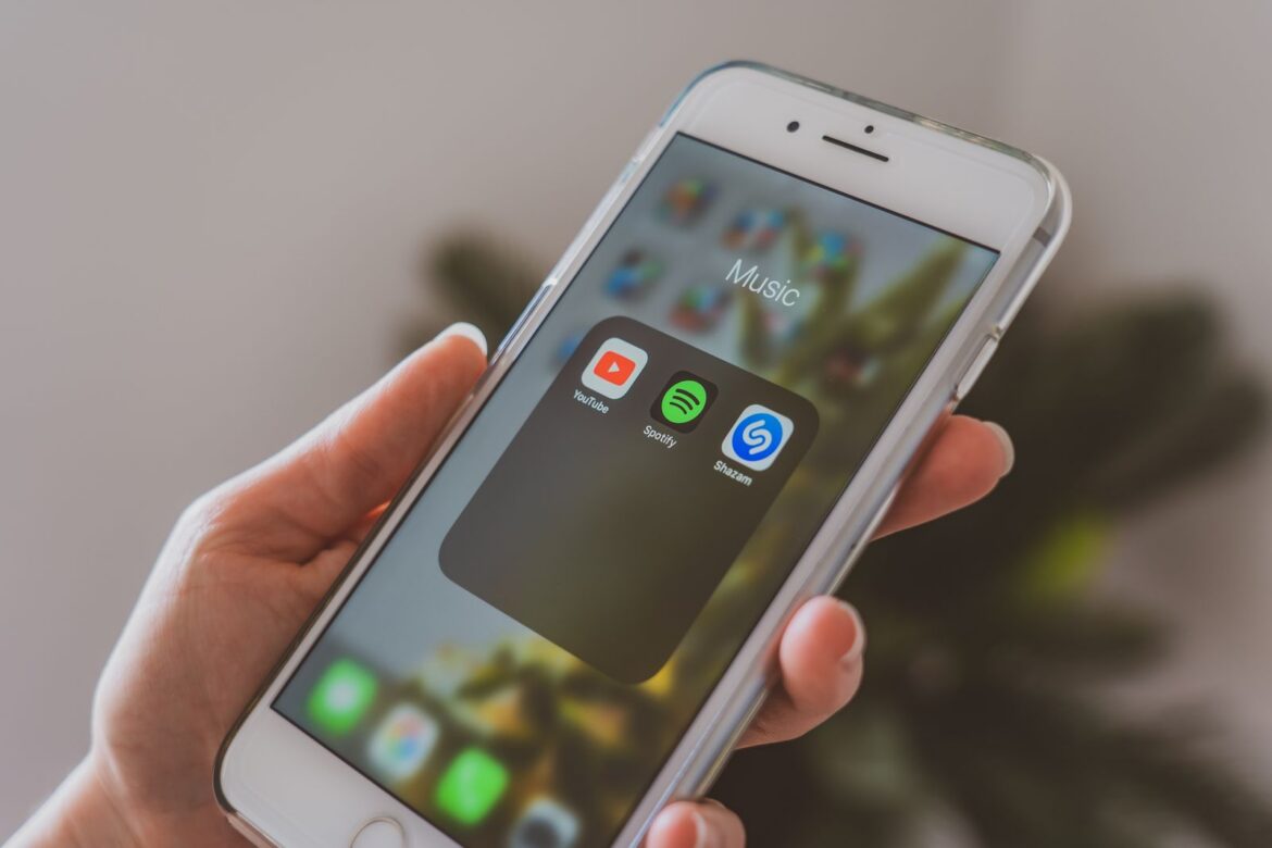 A phone displaying streaming apps