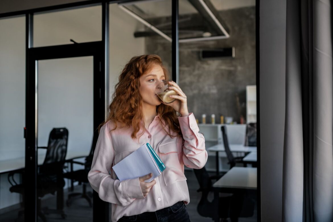 Young office worker relaxed