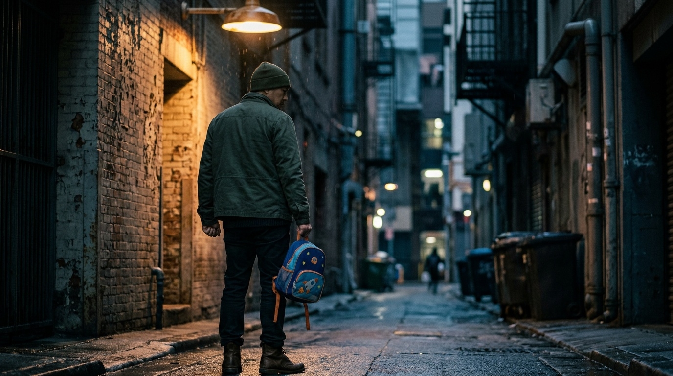 Silhouette of a father figure evoking the hidden past of a former special agent in Korean drama Boss Kim