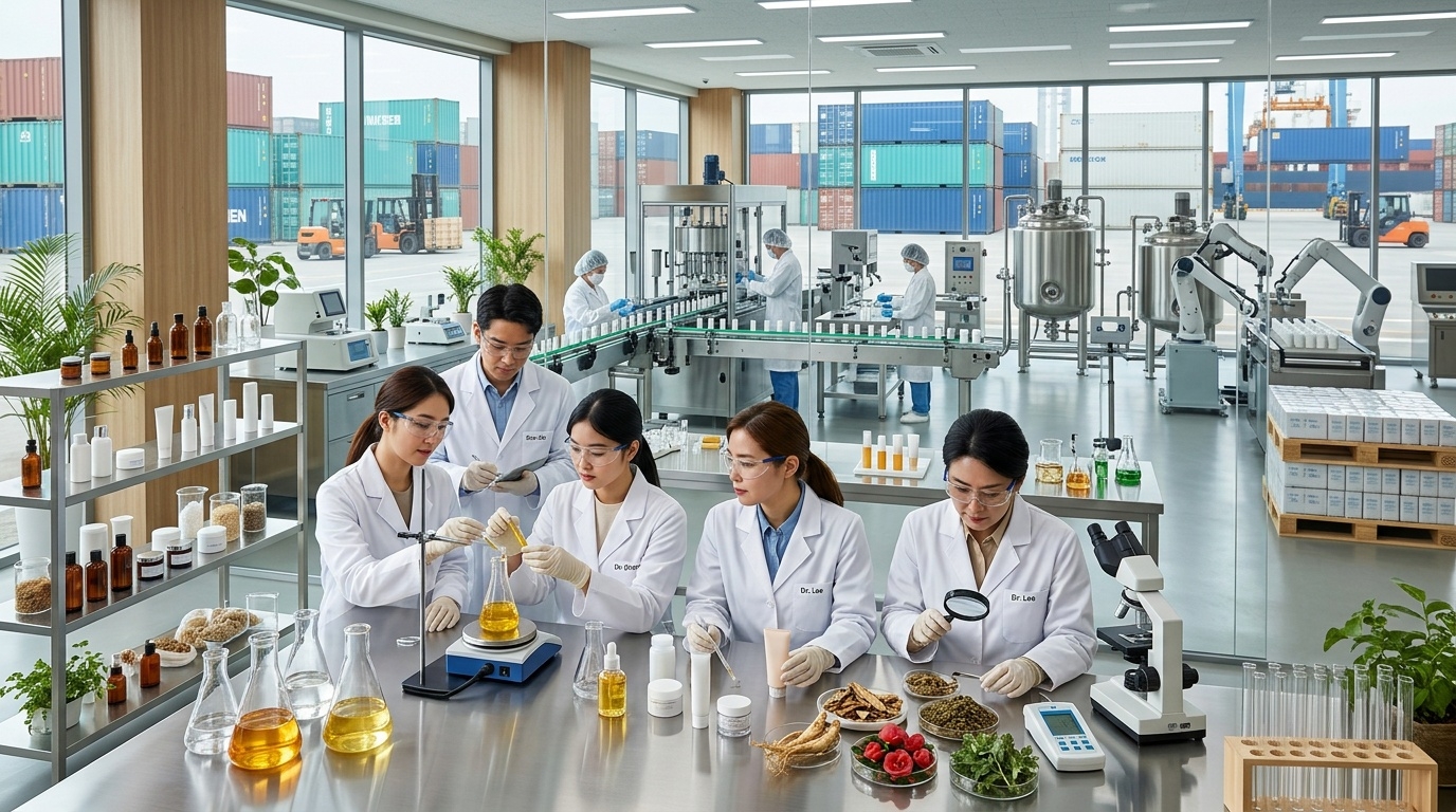 K-beauty R&D and manufacturing ecosystem scene