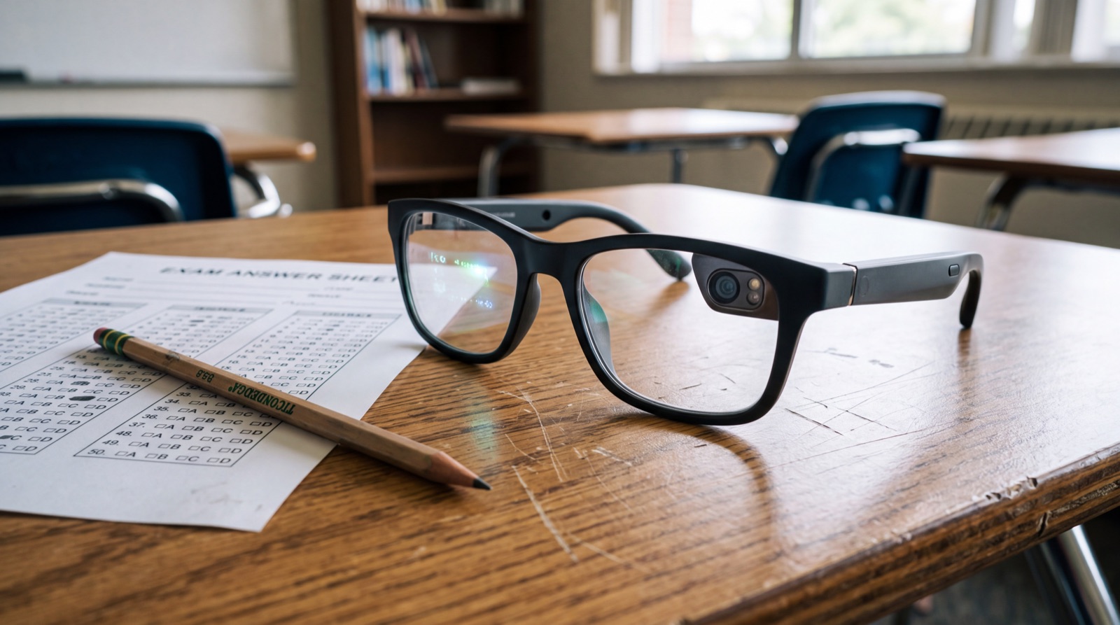 AI smart glasses hidden camera illustration