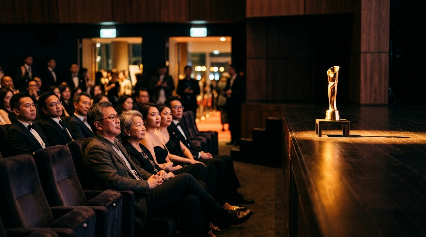 Busan International Film Festival competition award ceremony scene