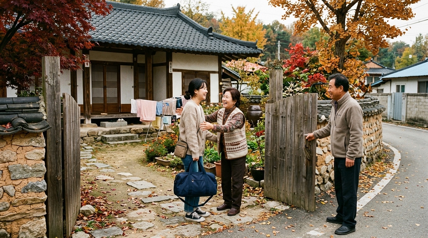 A short Chuseok visit to a hometown family home