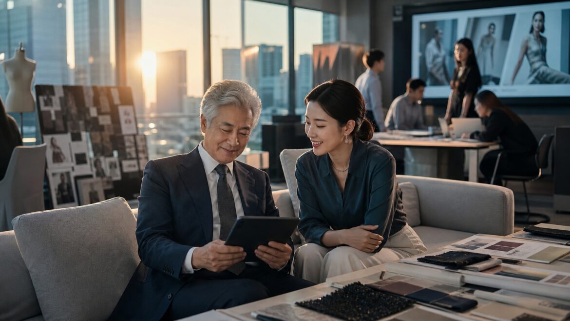 A senior intern and young CEO at a Korean fashion startup office