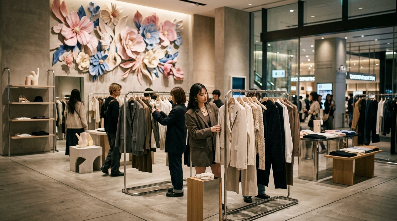K-fashion pop-up store scene