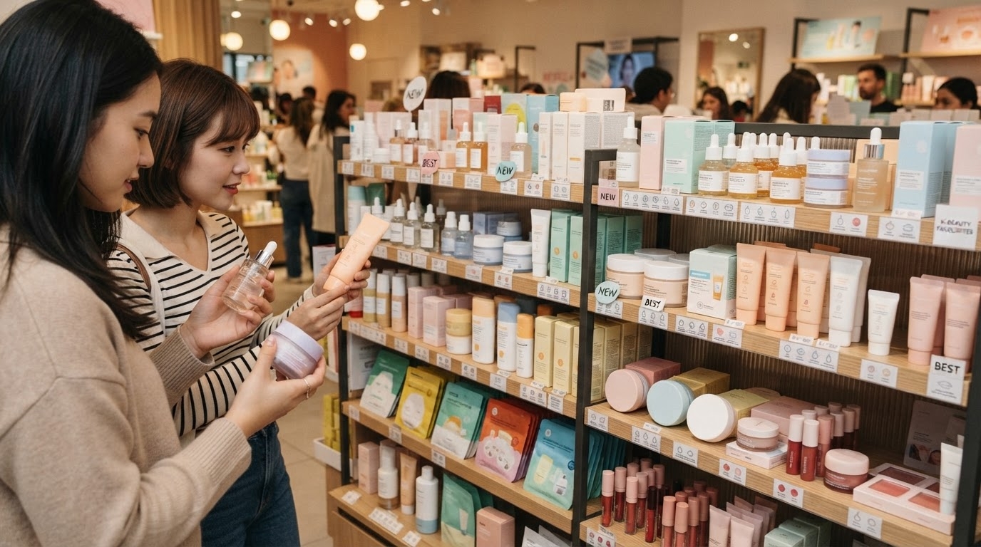 K-Beauty Mini Mart discovery zone display
