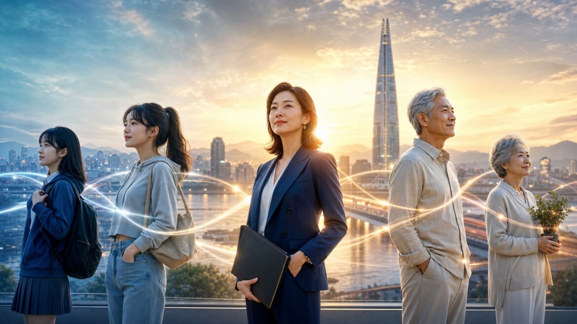 Illustration of South Korea's life-cycle income and consumption across generations