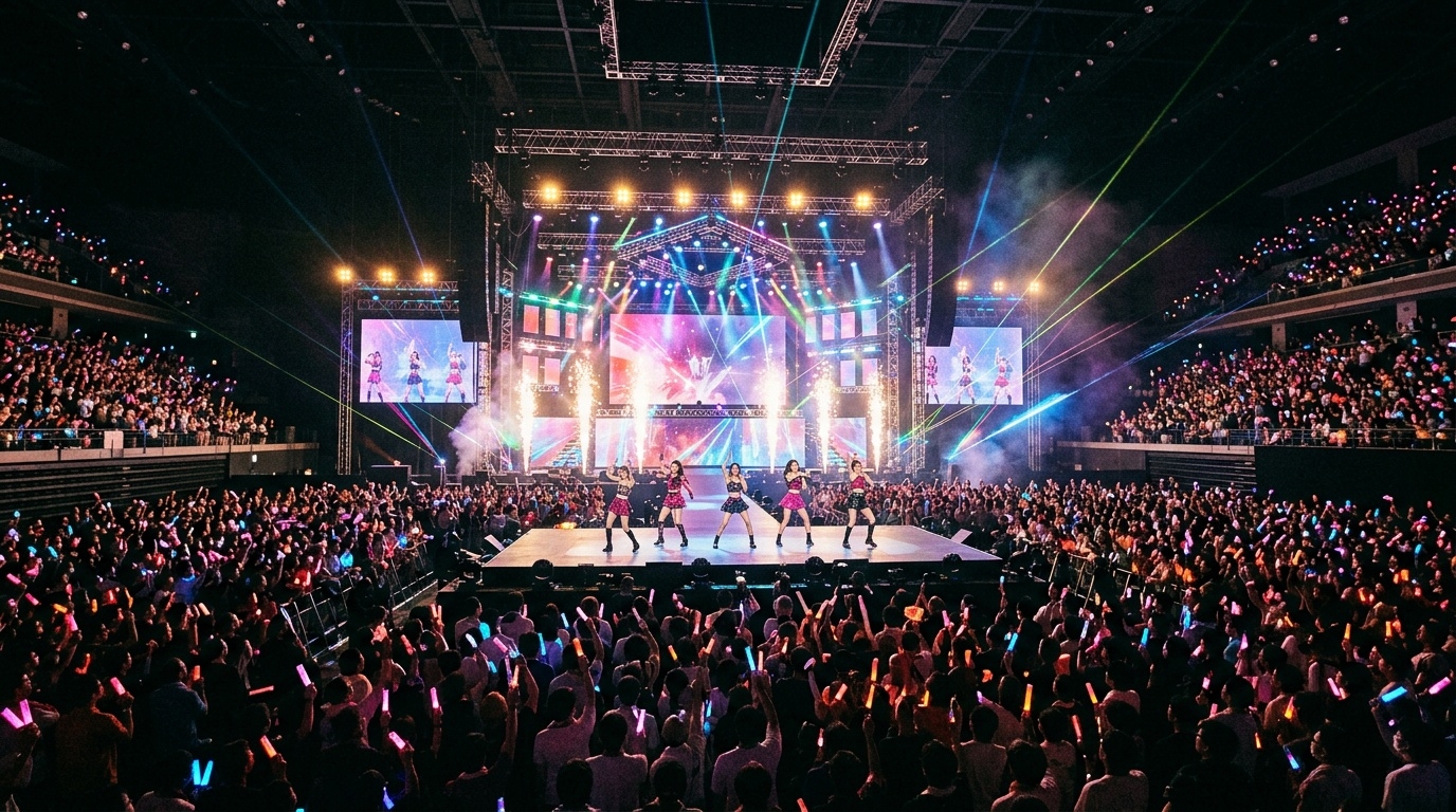 LE SSERAFIM performing at sold-out Japan tour arena