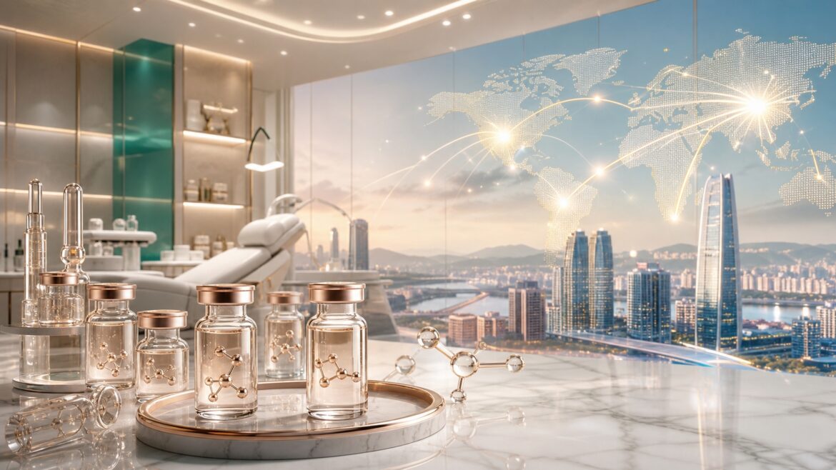 Korean skin booster medical aesthetics export illustration