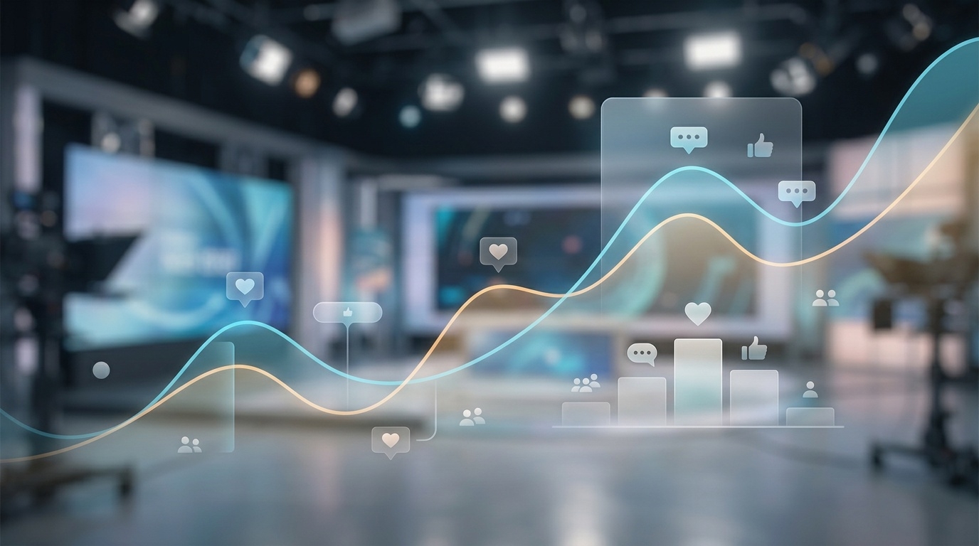 Data analytics dashboard illustration for brand reputation index