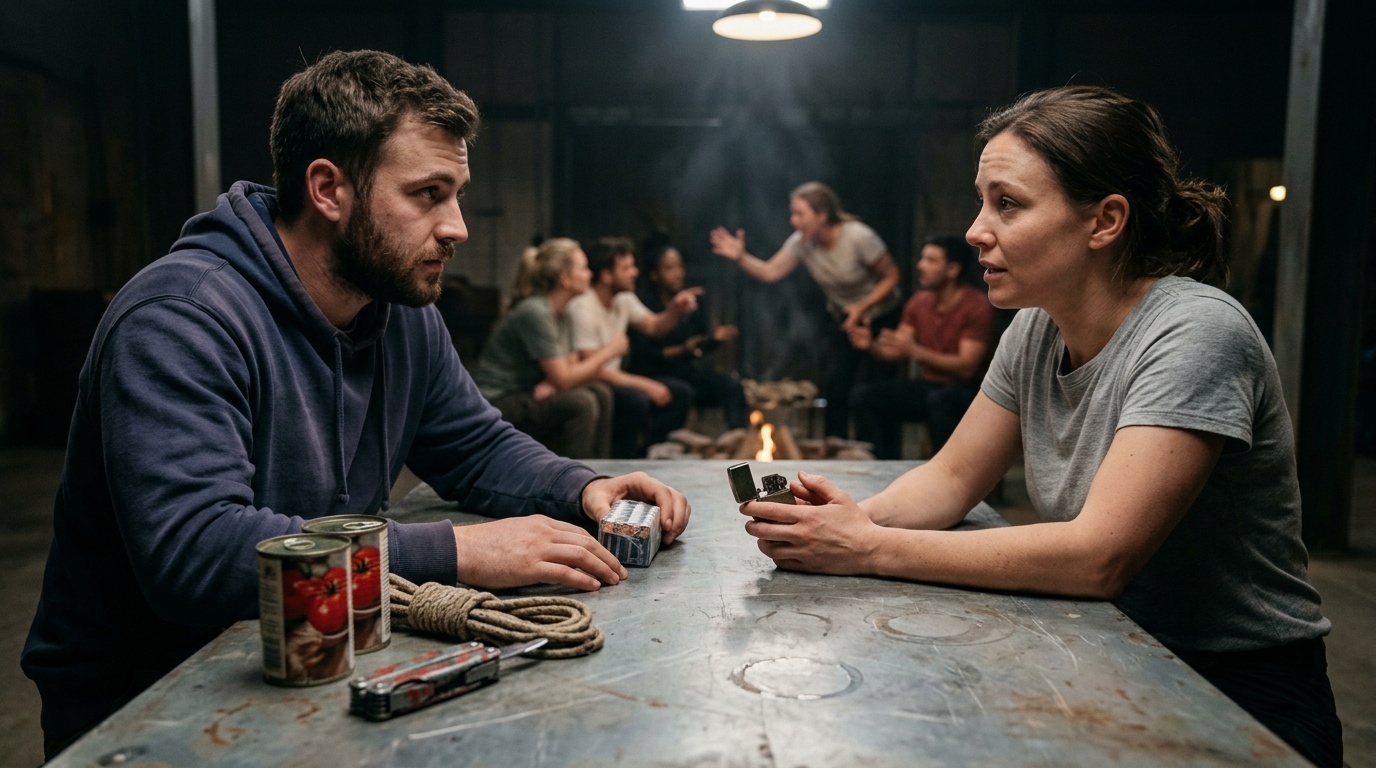 The Survival Show Where Trading Resources Is the Game: 'The Community 2' Tops the Non-Drama Buzz Charts - negotiation scene
