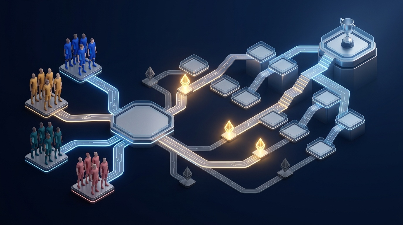 Infographic showing the League of Legends Worlds 2026 Swiss Stage and knockout bracket path for the four LCK teams